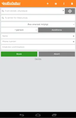Taxibokning android App screenshot 0